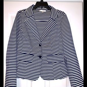 Navy and Ivory Striped Blazer